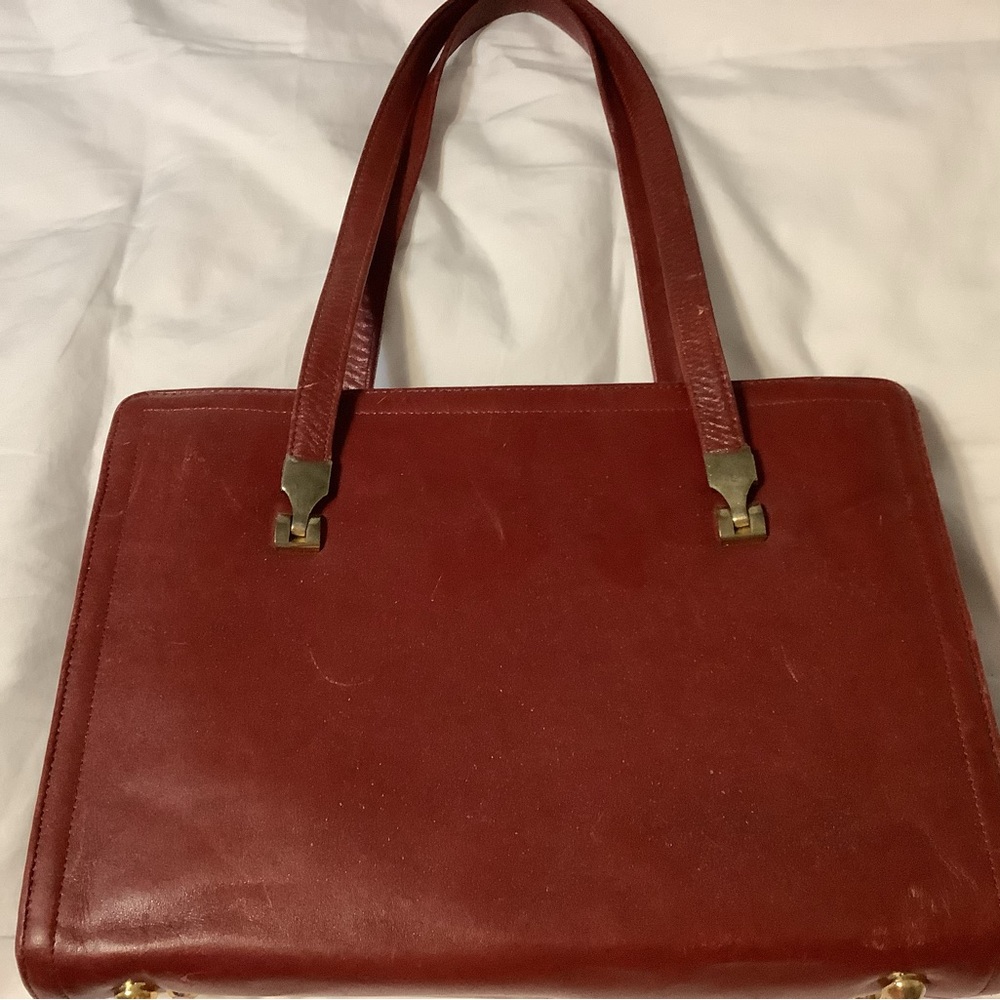 Vintage Brown Leather Handbag